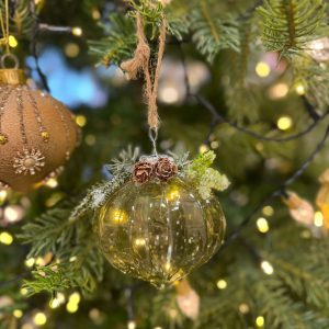Gold Clear Onion Bauble