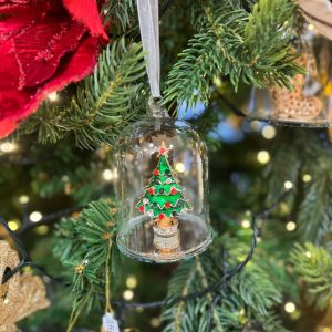 Tinsel Tree Glass Bauble