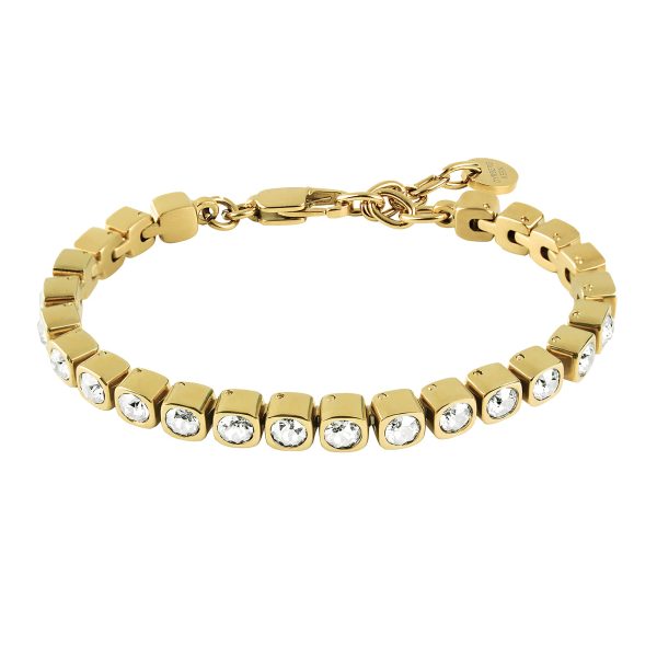 CORY Bracelet With Clear Crystals Gold