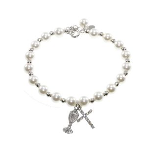 Bracelet With Cross and Chalice Charms CP115008