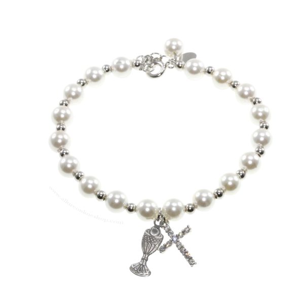 Bracelet With Cross and Chalice Charms CP115008
