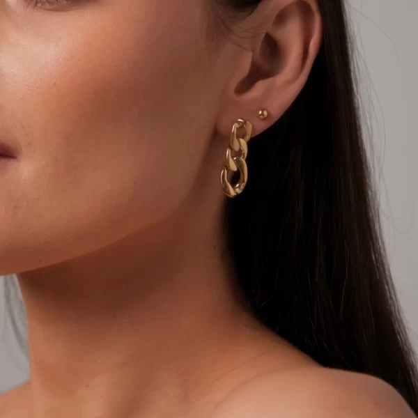 CURB CHAIN EARRINGS - Image 3
