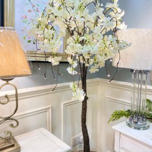 Cream Blossom Weeping Tree 120cm With Lights
