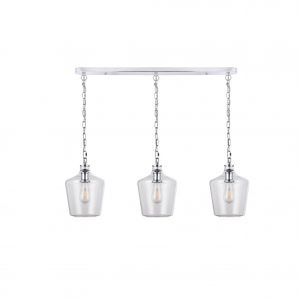 Chrome 3 Lights W 90 H 40 cm