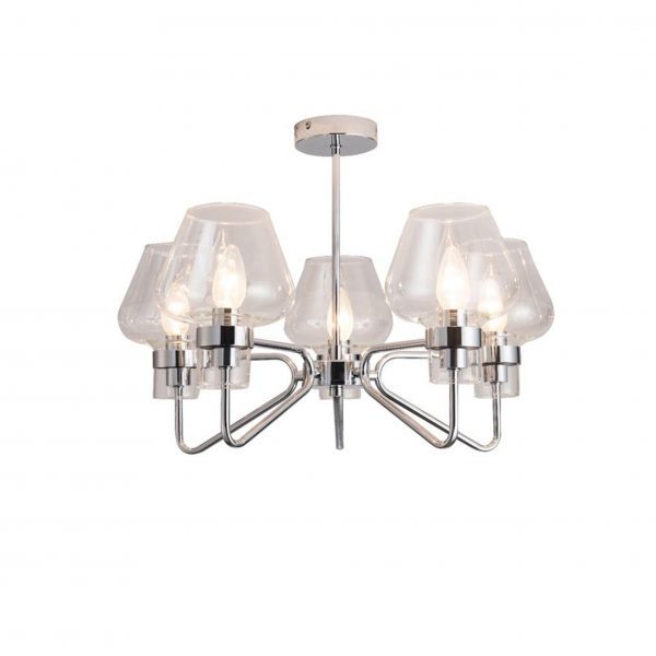 Chrome 5 Lights W 60 H 38 cm
