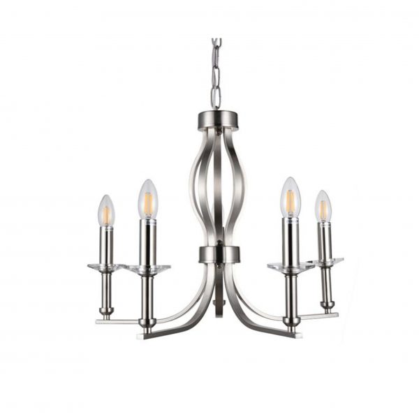 Satin Nickle 5 Lights W 50 H 44 cm