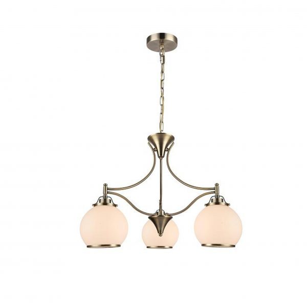 Antique Brass 3 Lights W 65 H 43 cm