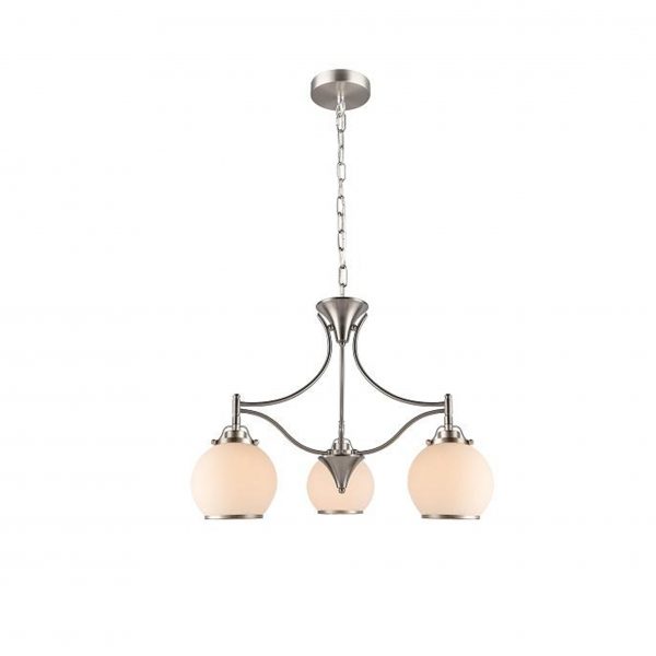Satin Nickle 3 Lights W 65 H 43 cm