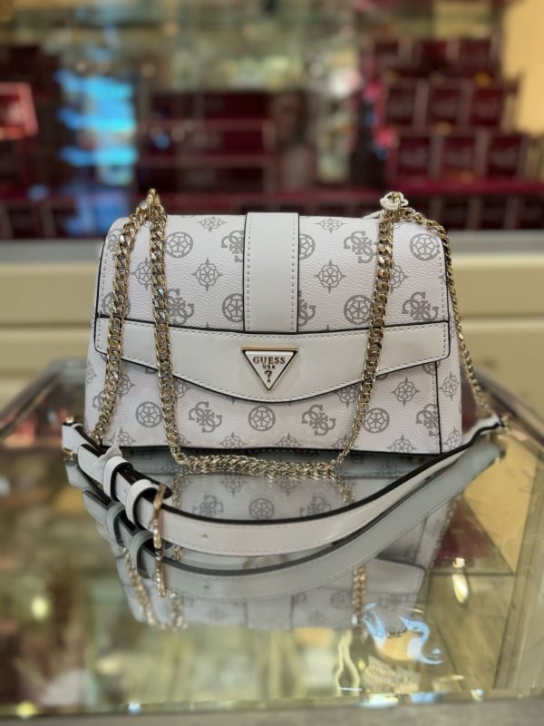 GUESS Dorys Convertible Xbody Flap White Logo