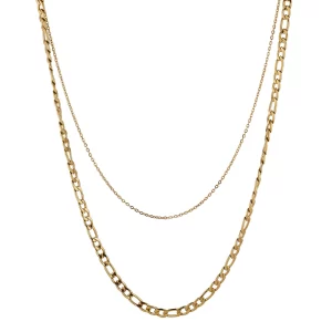 DOUBLE CHAIN GOLD NECKLACE