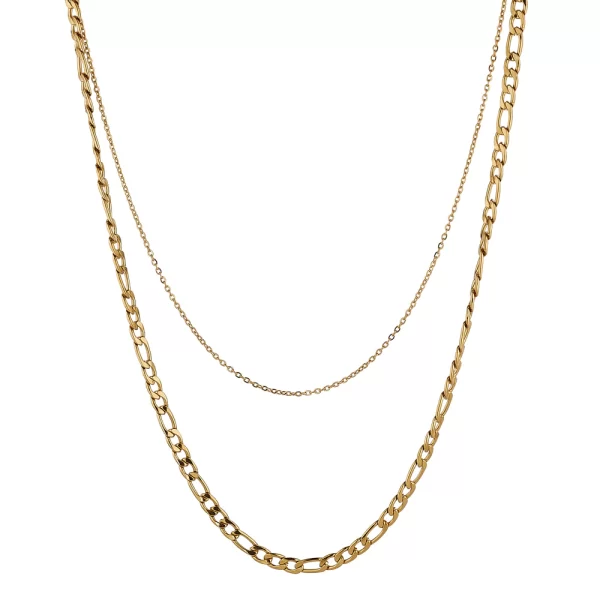 DOUBLE CHAIN GOLD NECKLACE