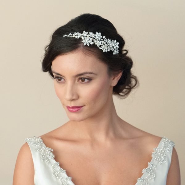 Dior Crystal & Freshwater Pearl Headpiece Silver - Image 4