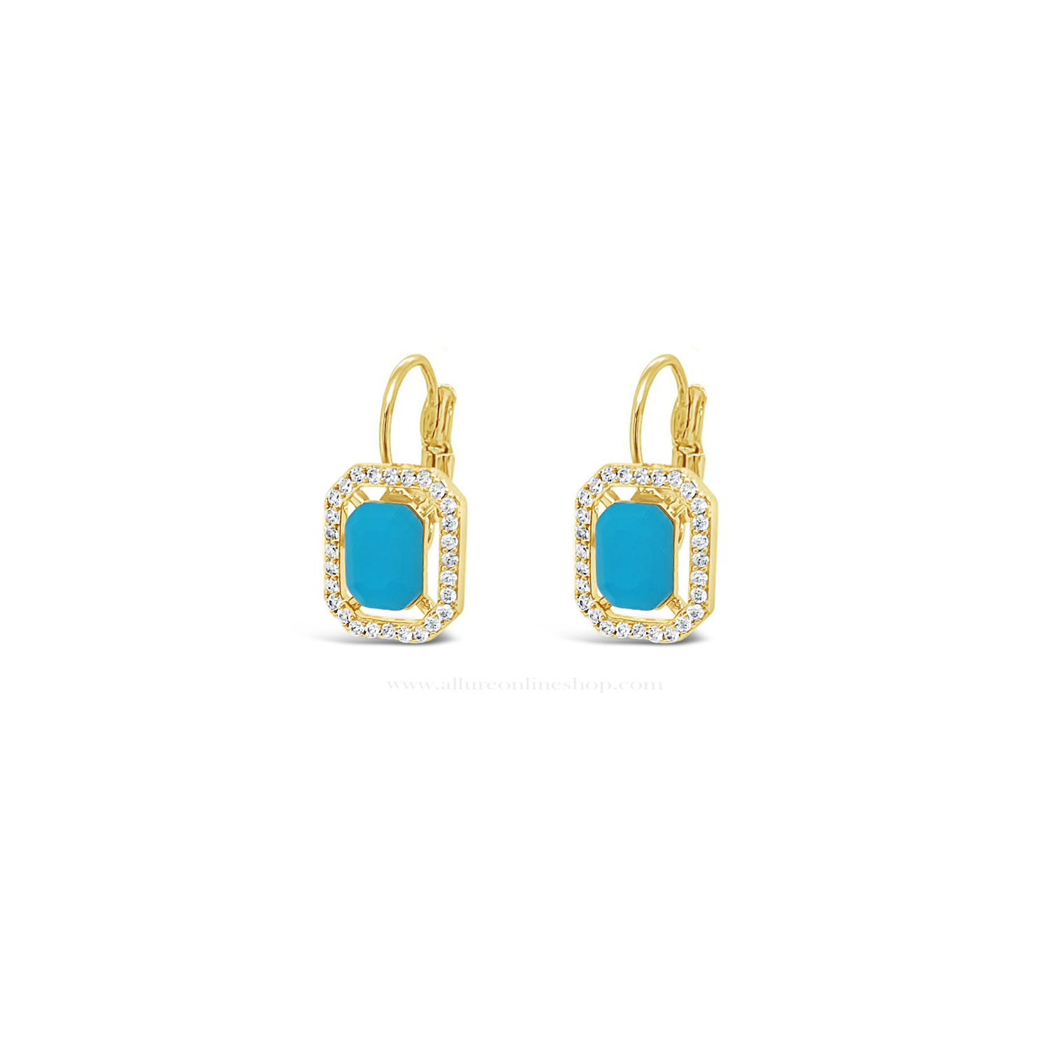 Absolute Tourquoise Earrings Gold - Allure Online Shop