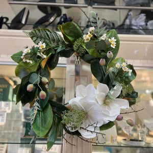 Spring Flower Wreath 58cm White