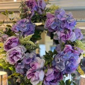 Spring Flower Wreath 72cm Purple