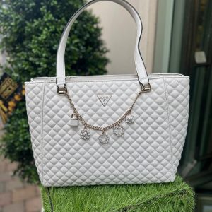 GUESS Everlee Shopper Bag White