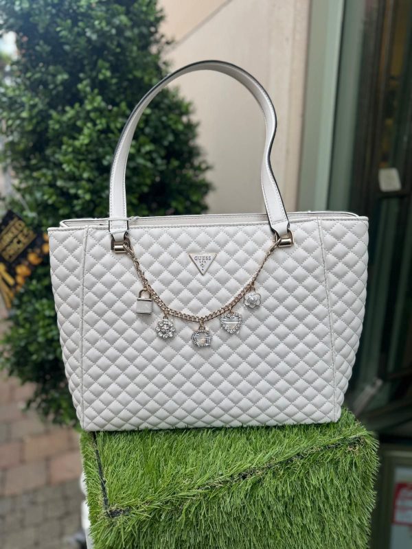 GUESS Everlee Shopper Bag White