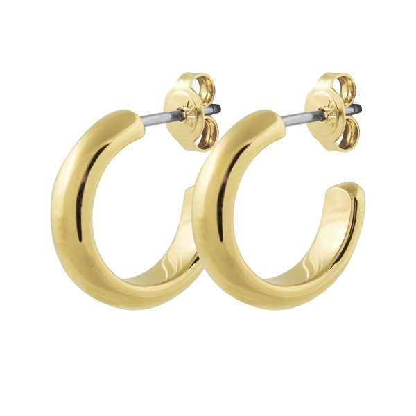 Ellen Stud Hoops Gold