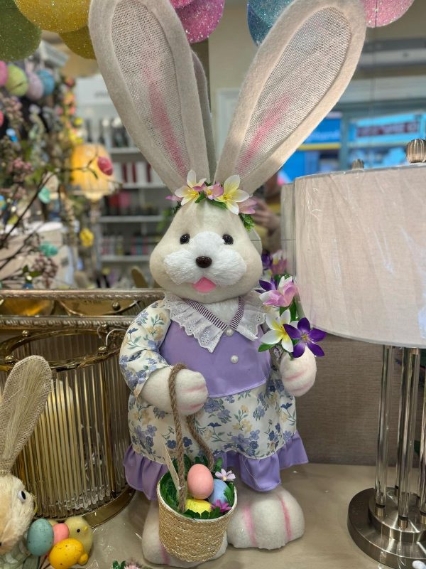 Easter Bunny Girl with Basket Standing Large
