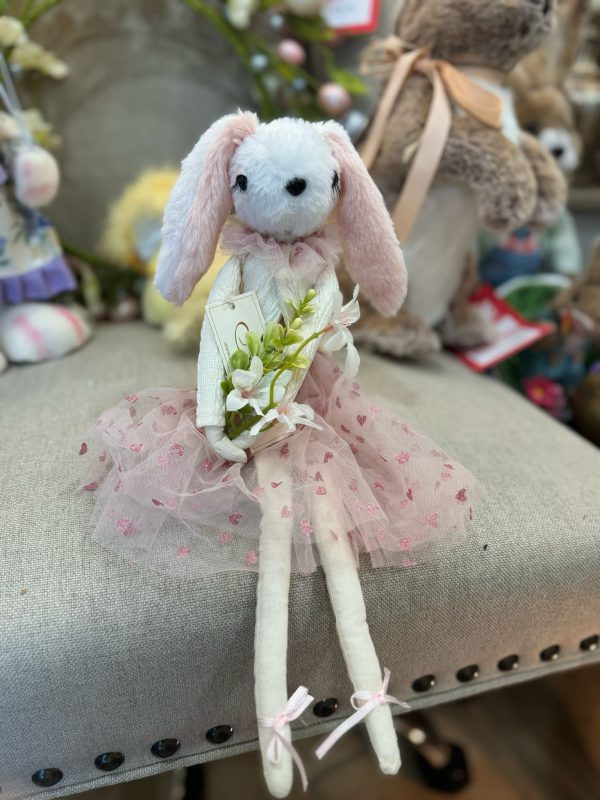 Bunny Ballerina with Flowers