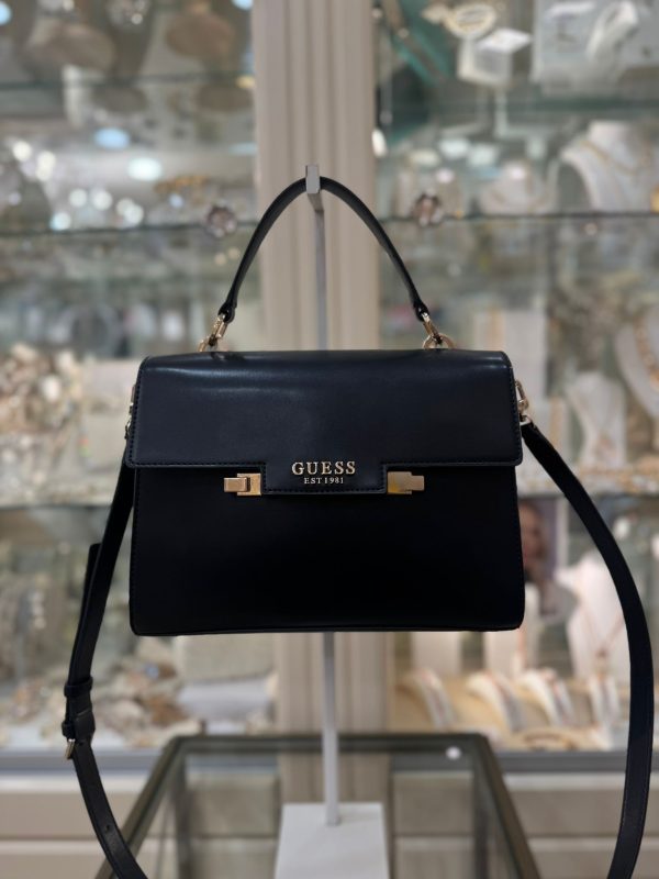 GUESS Eco Aldith Top Handle Bag Black