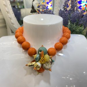Vibrant Orange Necklace