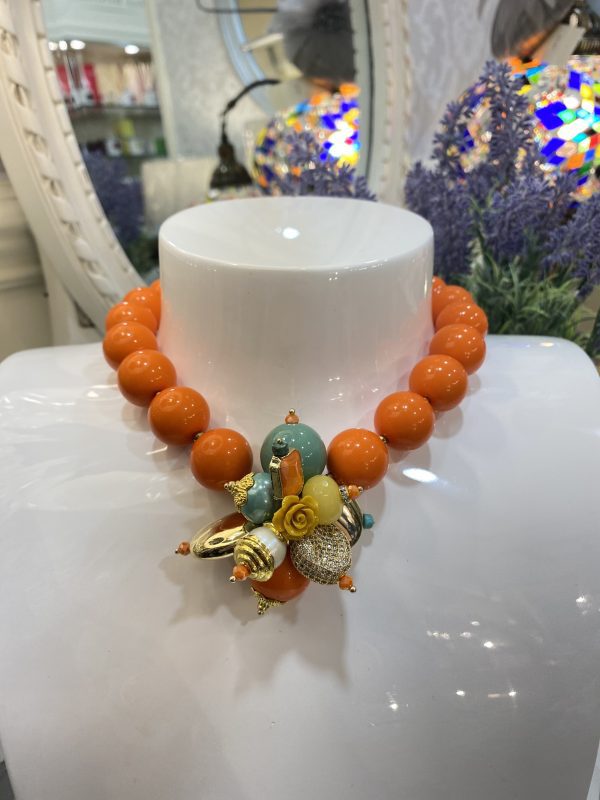 Vibrant Orange Necklace