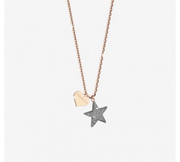 Rebecca Jolie Star Necklace 60-80cm Diamond Sand / Rose Gold