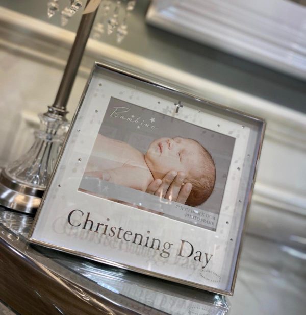 Christening Day Silverplated Photo Frame 7" x 5" (18cm x 13cm)