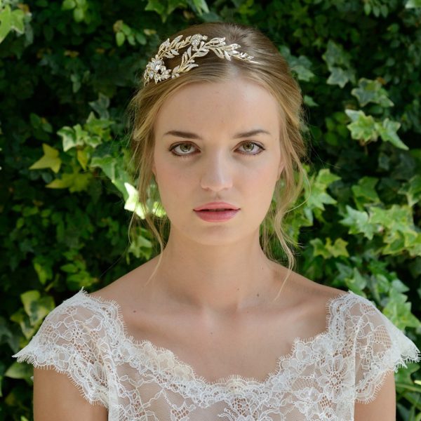 Farah Crystal Headpiece Pale Gold - Image 3
