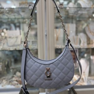 GUESS Bessey Mini Hobo Bag 4G logo Lavender Grey