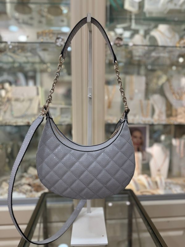 GUESS Bessey Mini Hobo Bag 4G logo Lavender Grey - Image 2