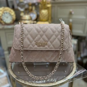 GUESS Isemay Logo Crossbody Pale Mocha