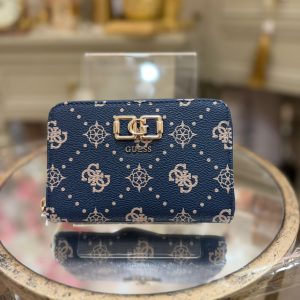 GUESS Emelie 4G Logo Wallet Navy Logo Pattern