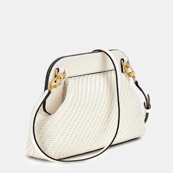 GUESS Abey Braided Clutch White - Image 5