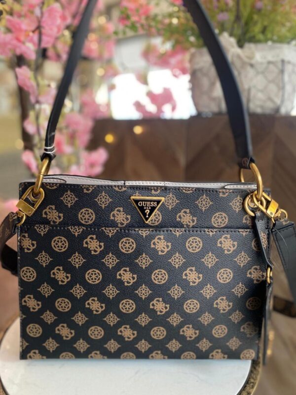 GUESS Basilea Girlfriend Satchel Mocha