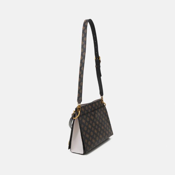GUESS Basilea Girlfriend Satchel Mocha - Image 2