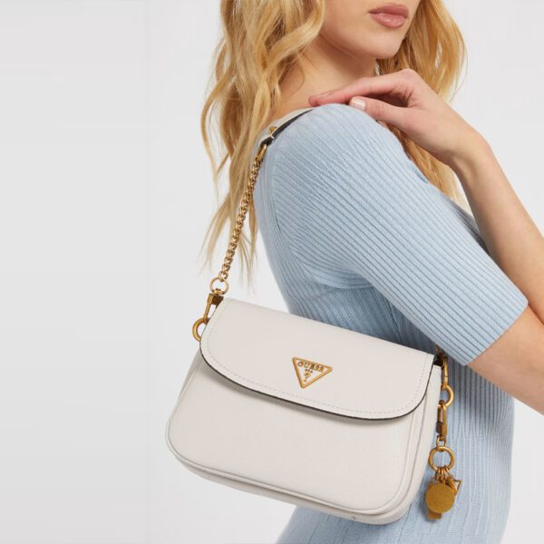 GUESS Destiny Strap Shoulder XBody Bag Stone