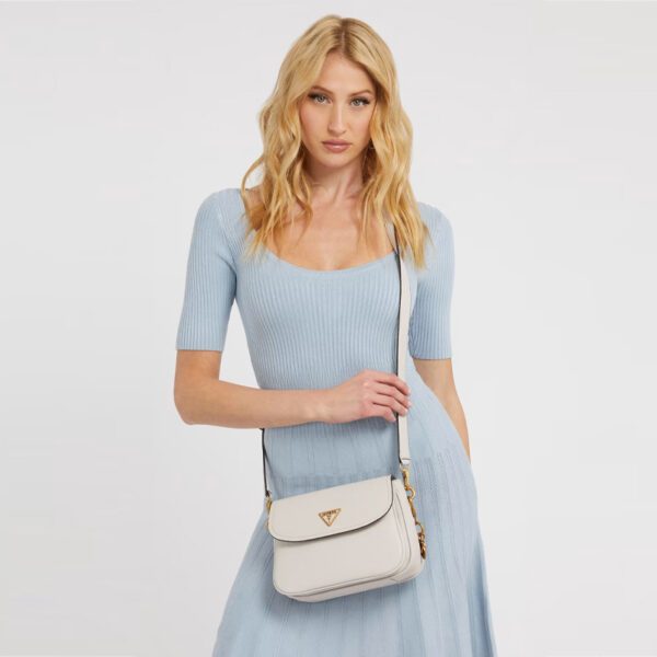 GUESS Destiny Strap Shoulder XBody Bag Stone - Image 3