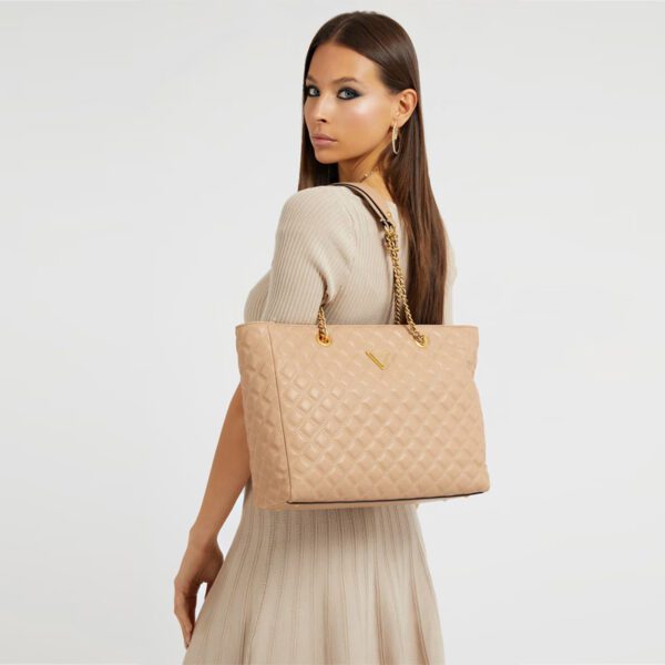 GUESS Giully Quilted Shopper Beige