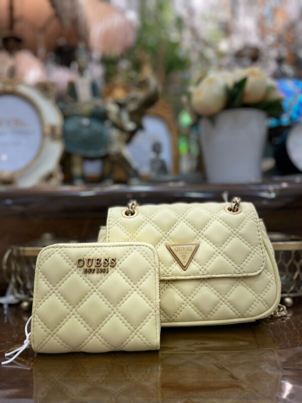 GUESS Giully Quilted Mini Purse Yellow Allure Online Shop