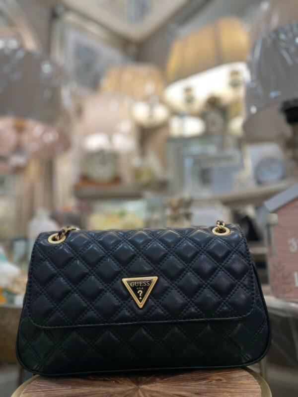 GUESS Giully Quilted Crossbody Black - Image 3