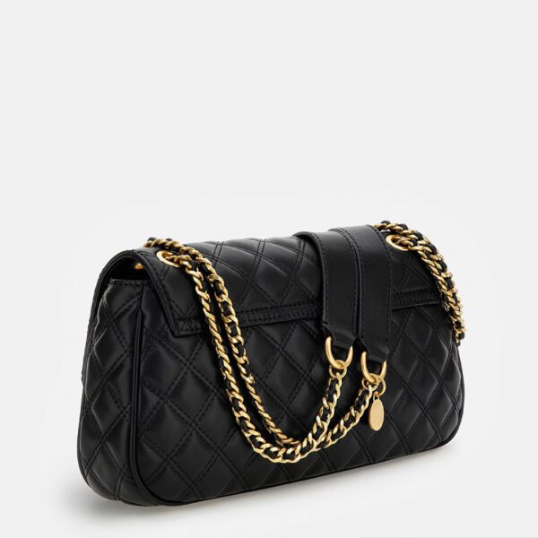 GUESS Giully Quilted Crossbody Black - Image 4