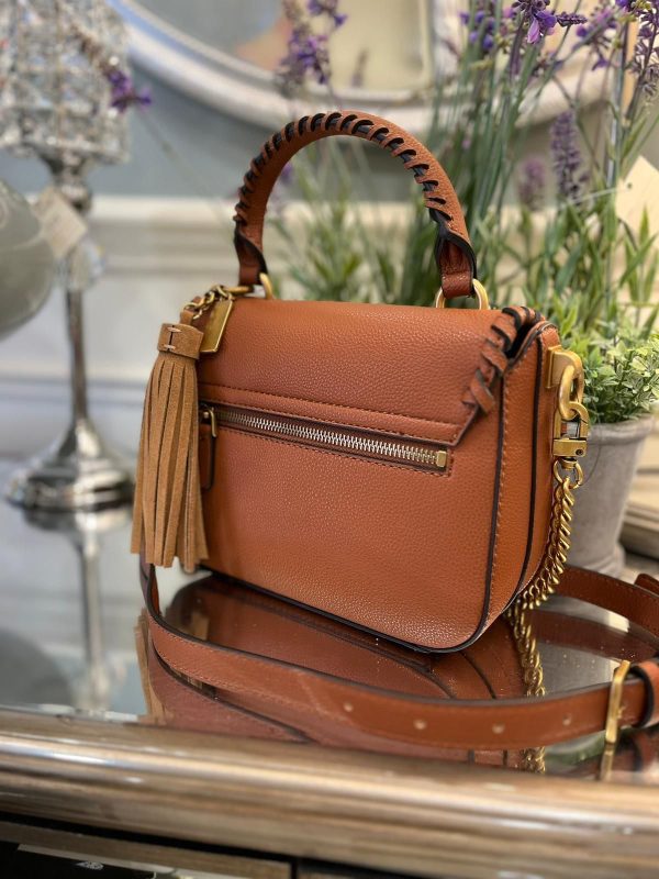GUESS Kaoma Top Handle Flap Tan - Image 2