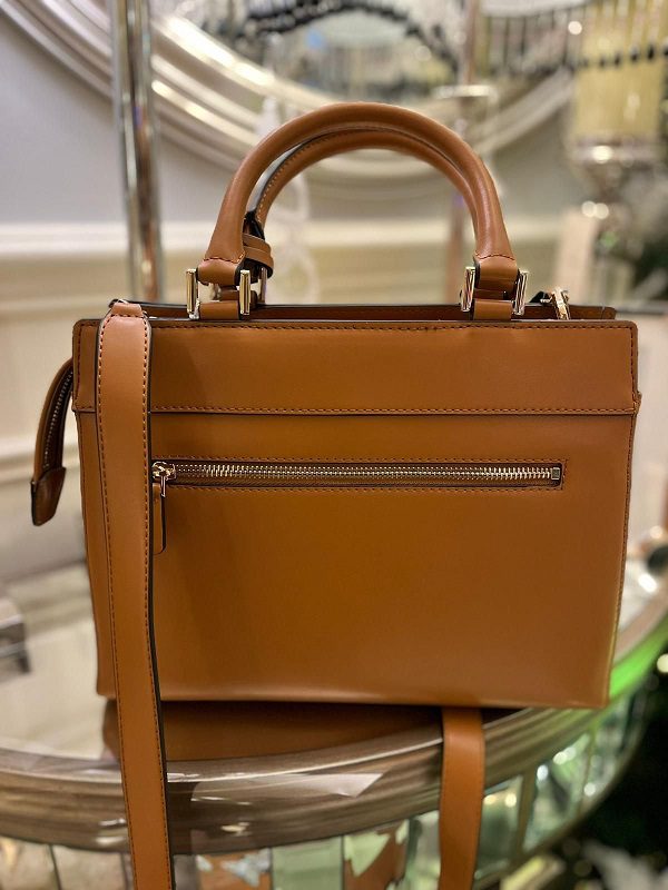 GUESS Katey Luxury Satchel Cognac - Allure Online Shop