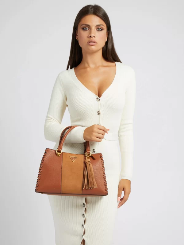 GUESS Kaoma Satchel Beige - Image 4