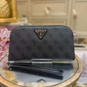 GUESS Latona Travel Maxi Wallet Black Logo