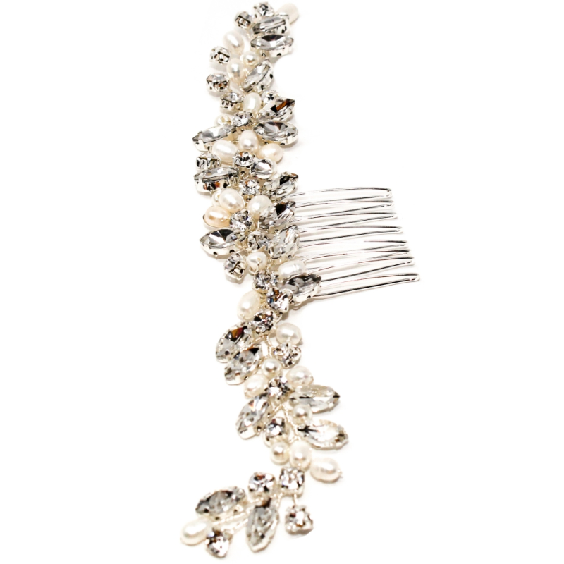 Freshwater Pearl Silver Hair Comb - Allure Online Shop