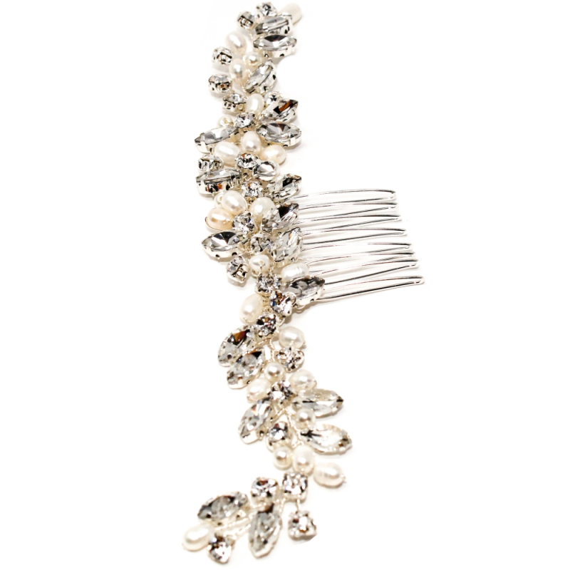 Freshwater Pearl Silver Hair Comb - Allure Online Shop Freshwater Pearl Silver Hair Comb - Allure Online Shop