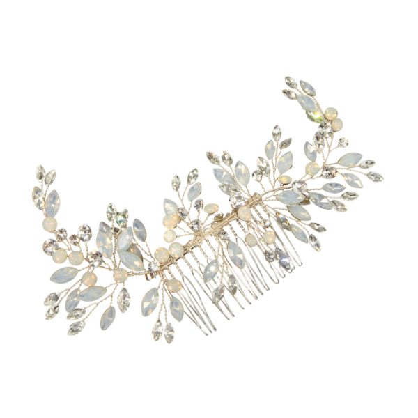 OPAL BRIDAL COMB SILVER